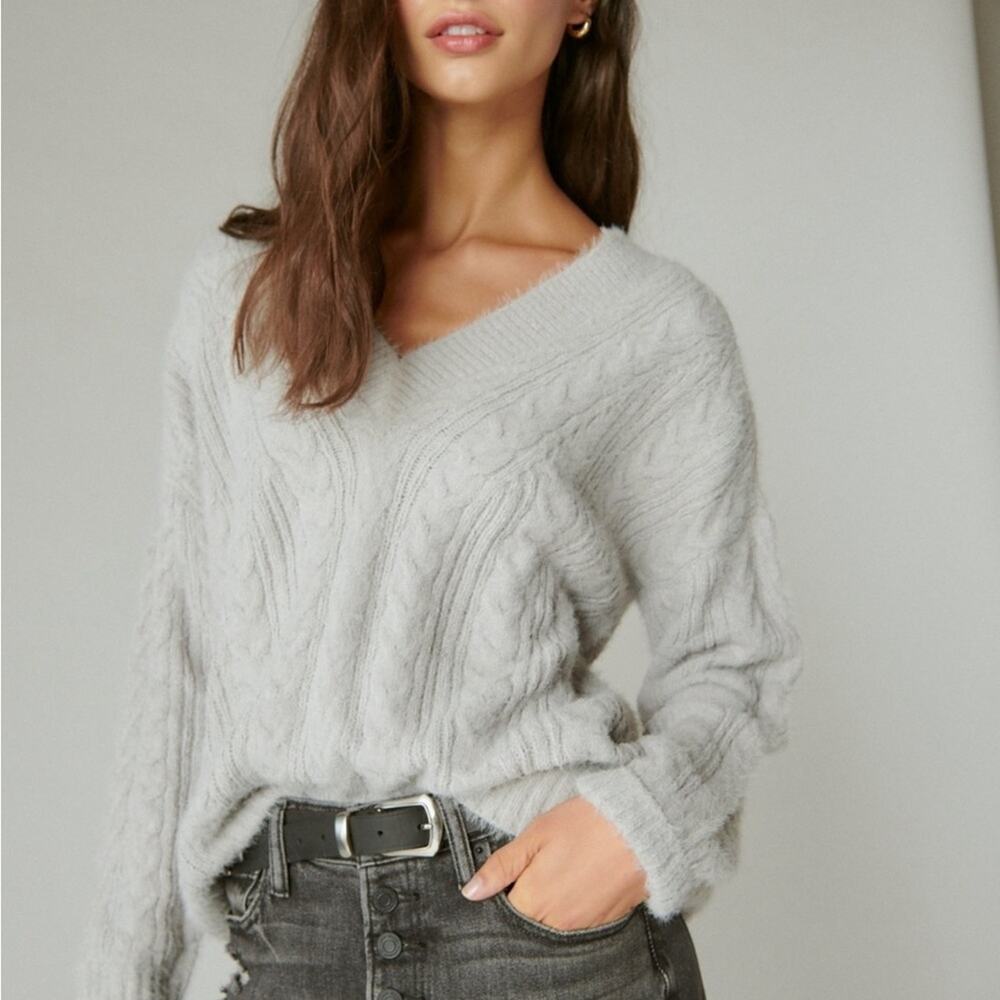 NWT LUCKY BRAND EYELASH CREAM‎ BULKY HEAVY SWEATER SIZE XXL